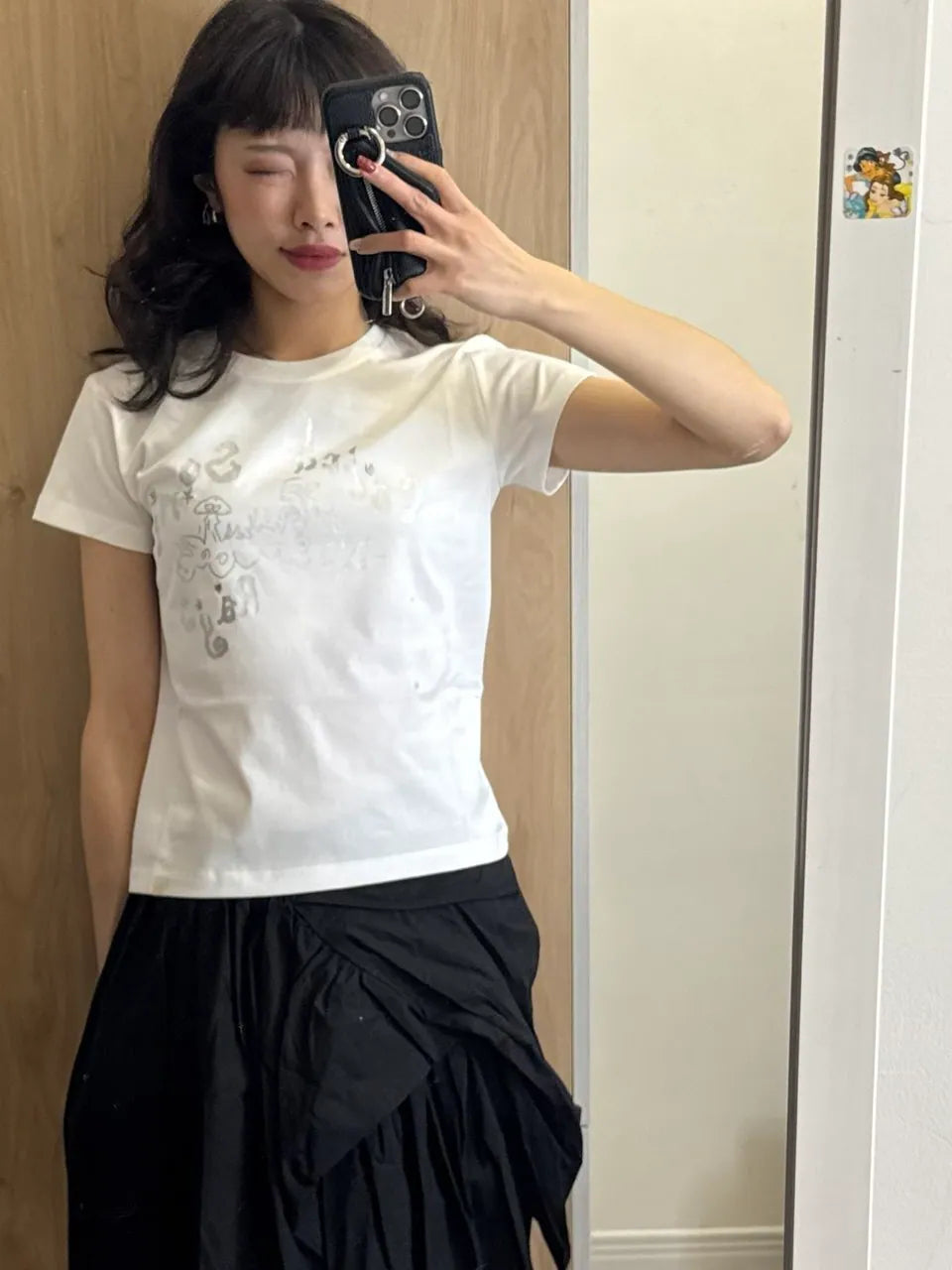 【Flare up】Asymmetrical Draped Layered Skirt （黑色現貨）