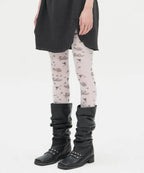 【typeservice】Scattered Print Tights [White]