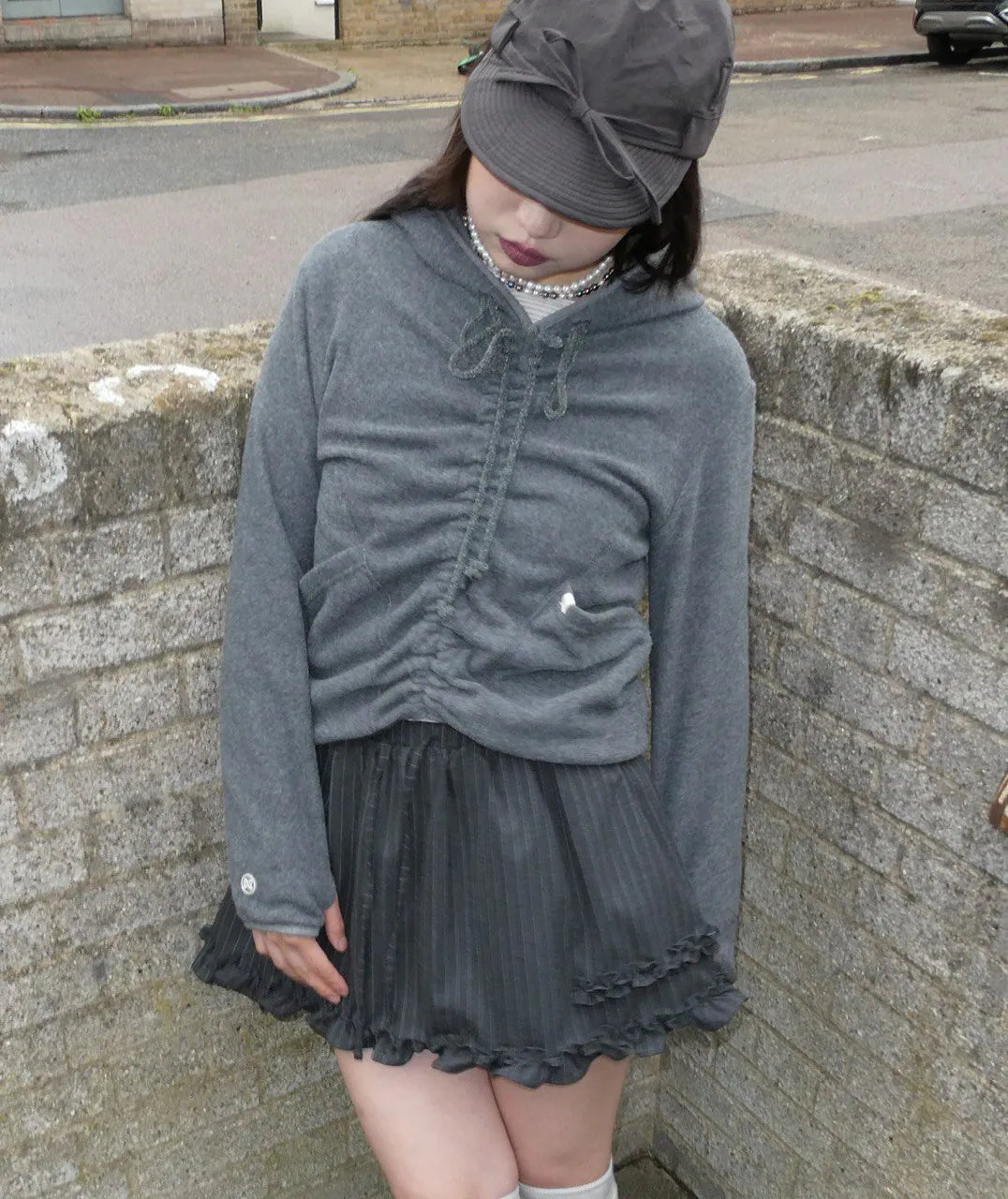 【typeservice】Soft Fleece Hoodie [Charcoal]