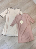 【baserange】Omato 3/4 Tee Shirt [Pink / Beige]
