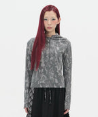 【typeservice】Camo Slim Hoodie [Charcoal]