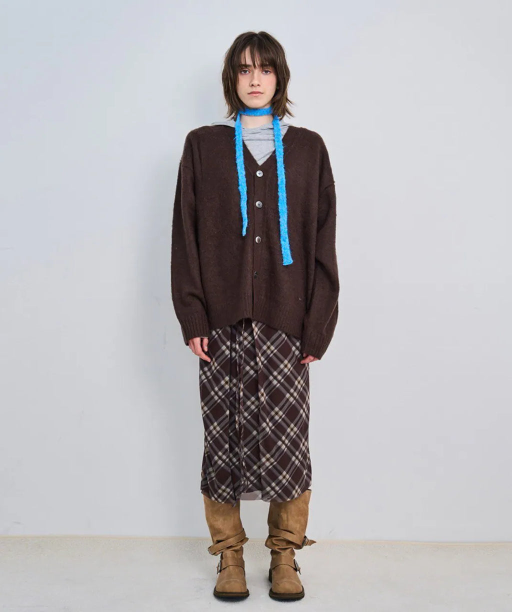 【NEGATIVETHREE】Slouchy Long Boots [Washed Beige]