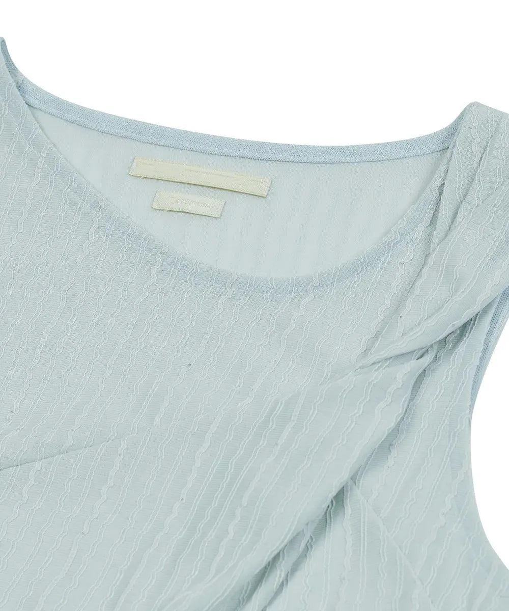 【typeservice】Twisted Sleeveless Top [Sky Blue]
