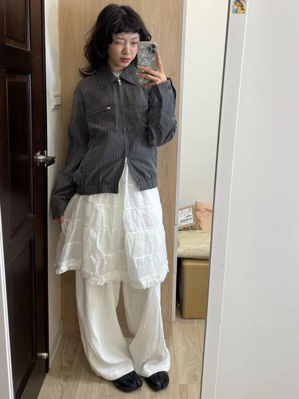 【setup-exe】蛋糕五分澎澎裙 [White / Camo / Black]（白色現貨）