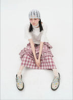 【typeservice】Shimmery Beaded Strap Beanie [Silver]