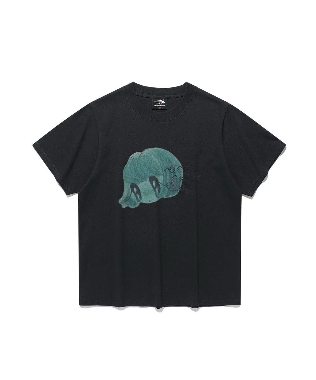 【niceghostclub】big eyes doll tee[ white / black / pink ]
