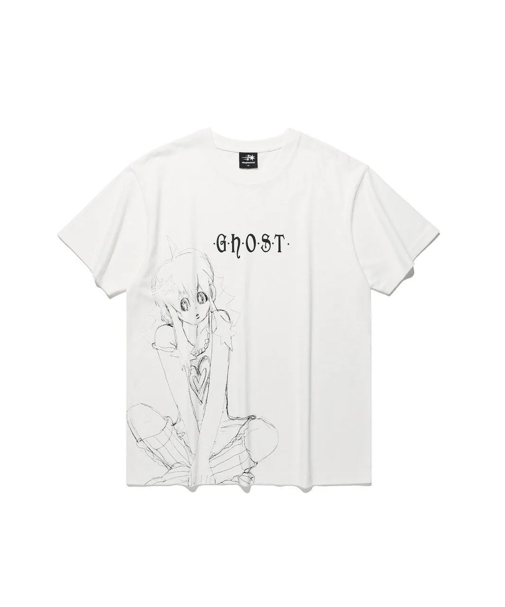 【niceghostclub】star girl tee [ ivory / white ]