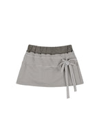 【Fancy Club】DYE-WASH TIE SKIRT [Brown]