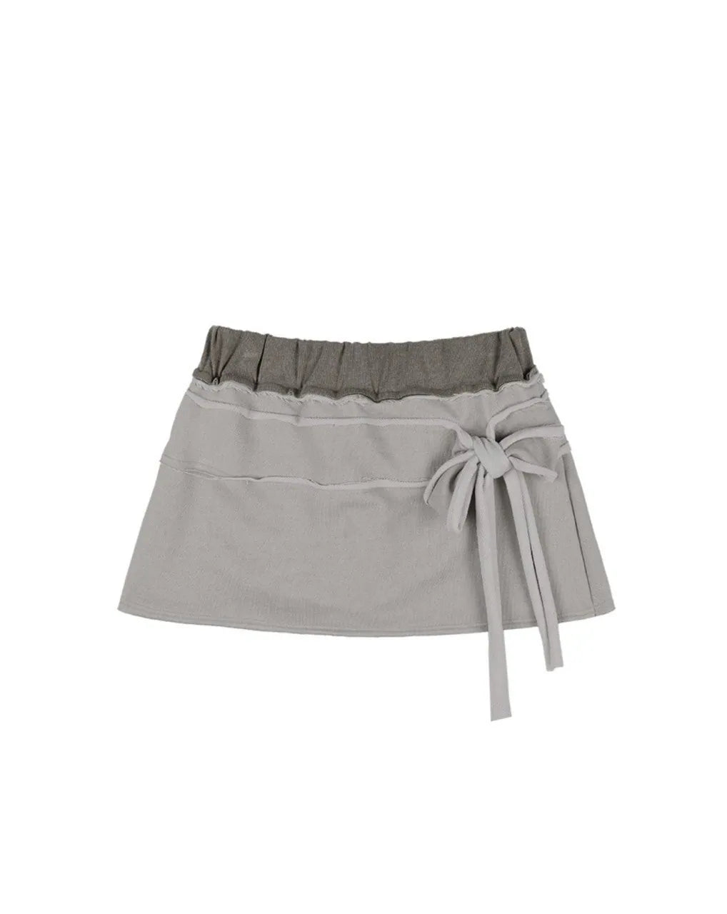 【Fancy Club】DYE-WASH TIE SKIRT [Brown]