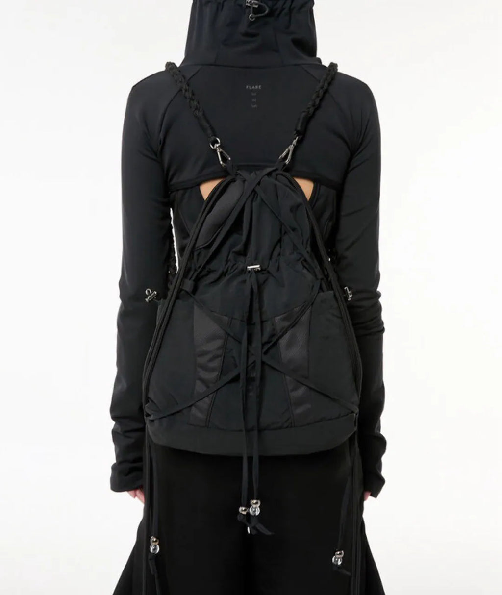 【Flare up】Division Gym Sack [Black / Light Gray]