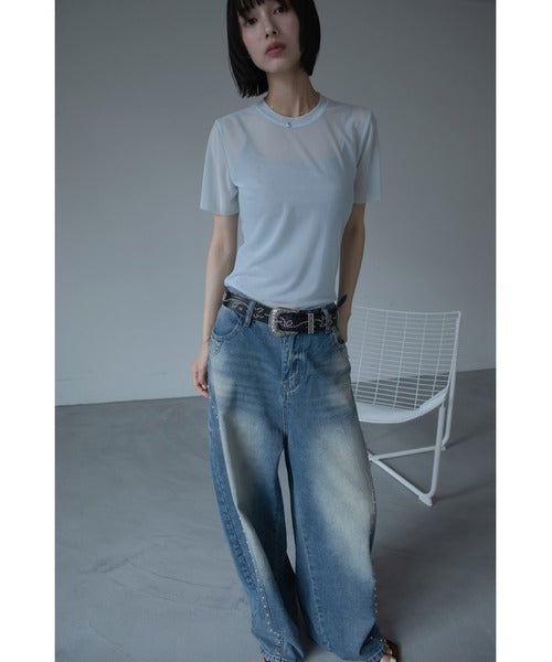 【VACANCY】鉚釘背心＋透明短袖set
