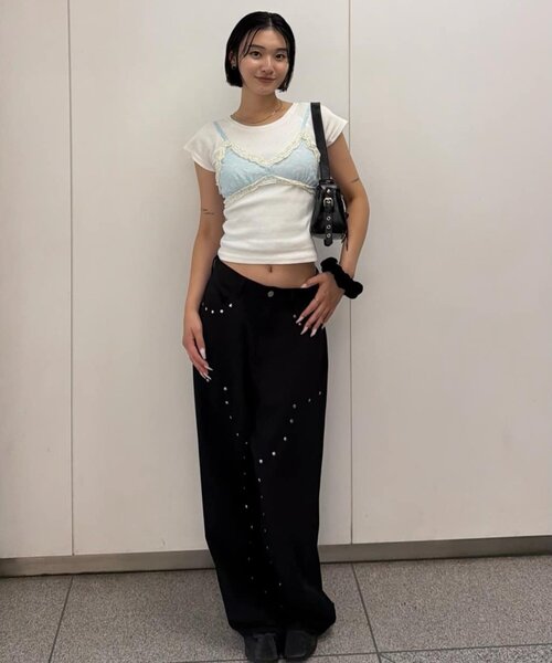 【WWG】撞色蕾絲外搭內衣