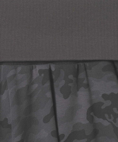 【JEANASIS x 25quee】下擺不規則迷彩五分裙 - 2 colors