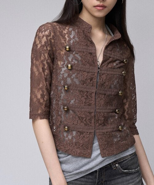 【WWG】拿破崙蕾絲七分袖 - 4 colors