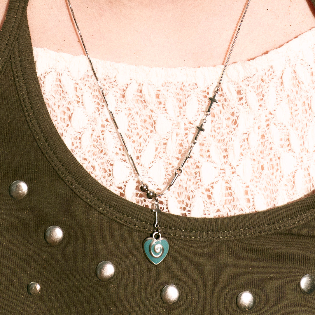 【NFF】heartmaze necklace - 2 colors