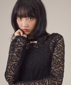 大領口透明感薄長袖 - 5 colors