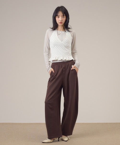 大領口透明感薄長袖 - 5 colors