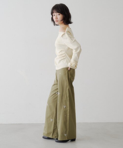 【KASTANE】鈕扣露肩剪裁設計長袖 - 5 colors