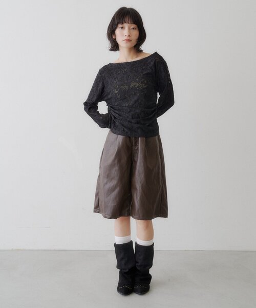 【KASTANE】鈕扣露肩剪裁設計長袖 - 5 colors