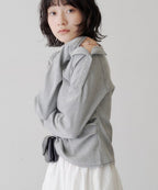 【KASTANE】鈕扣露肩剪裁設計長袖 - 5 colors