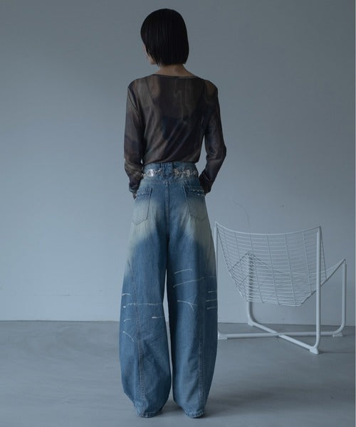 【VACANCY】圓領渲染透明感薄長袖 - 5 colors