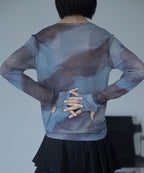 【VACANCY】圓領渲染透明感薄長袖 - 5 colors