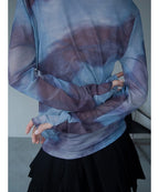 【VACANCY】圓領渲染透明感薄長袖 - 5 colors
