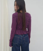 【DISCOAT】蝴蝶結褶皺薄長袖 - 3 colors