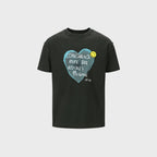 【ADSB】 UNISEX HEART MESSAGE T-SHIRT [ WHITE / CHARCOAL ]