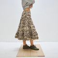 MIDDLE FRILL SKIRT - CAMO