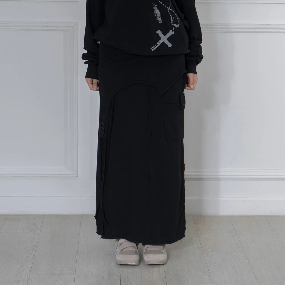 【Fancy Club】OVERLAY MAXI SKIRT - 2 colors