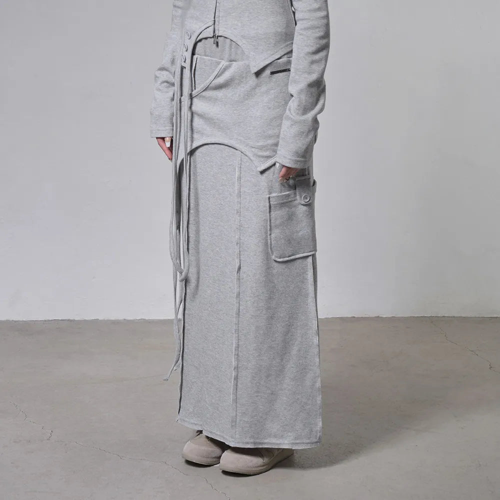 【Fancy Club】OVERLAY MAXI SKIRT - 2 colors