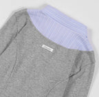 【Fancy Club】SHIRT LAYERED LONG SLEEVE [Gray / Black / Charcoal]