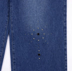 【Fancy Club】BOHEMIAN STUDDED DENIM PANTS