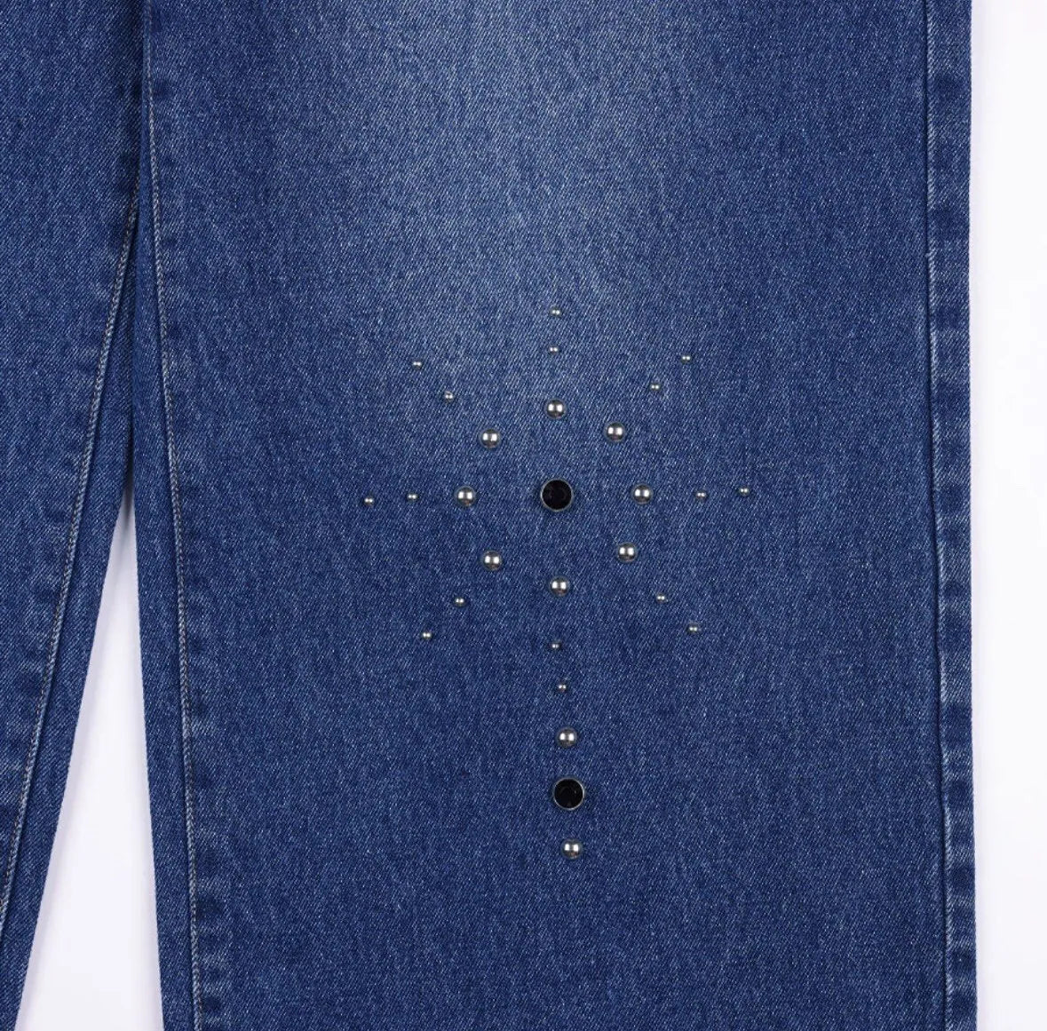 【Fancy Club】BOHEMIAN STUDDED DENIM PANTS