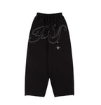 【Fancy Club】 ANGEL VINTAGE SWEATPANTS [Black / Blue / Gray / Pink]