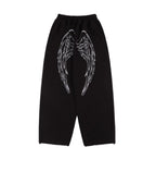 【Fancy Club】 ANGEL VINTAGE SWEATPANTS [Black / Blue / Gray / Pink]