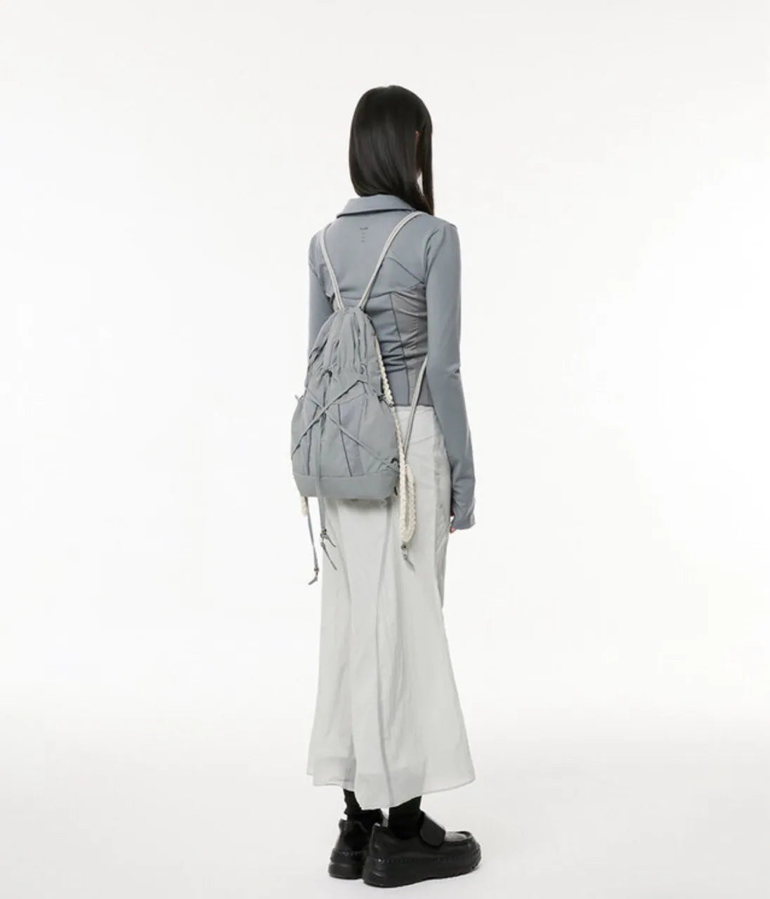 【Flare up】Division Gym Sack [Black / Light Gray]