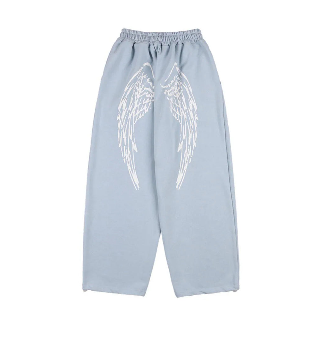 【Fancy Club】 ANGEL VINTAGE SWEATPANTS [Black / Blue / Gray / Pink]