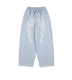 【Fancy Club】 ANGEL VINTAGE SWEATPANTS [Black / Blue / Gray / Pink]