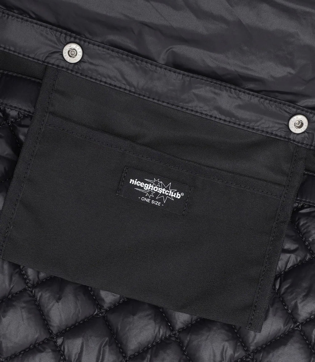 【niceghostclub】stitch puffer angels crossbag [black / beige]