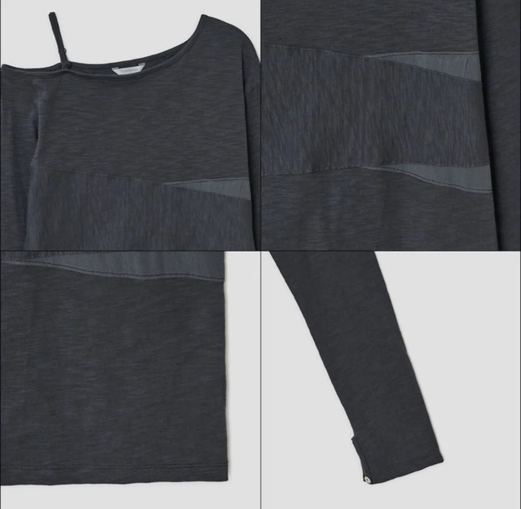 【typeservice】Panel Mesh Top [Charcoal]