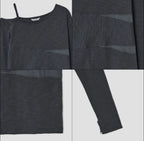 【typeservice】Panel Mesh Top [Charcoal]