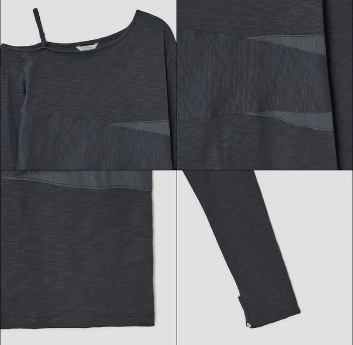 【typeservice】Panel Mesh Top [Charcoal]