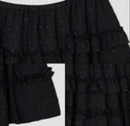 【typeservice】 Layered Volume Lace Skirt [White / Black]