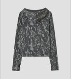【typeservice】Camo Slim Hoodie [Charcoal]
