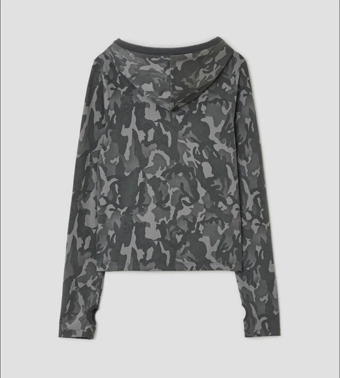 【typeservice】Camo Slim Hoodie [Charcoal]