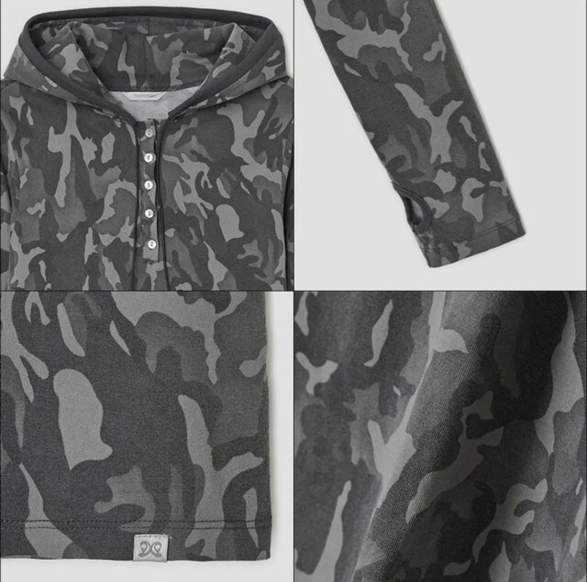 【typeservice】Camo Slim Hoodie [Charcoal]