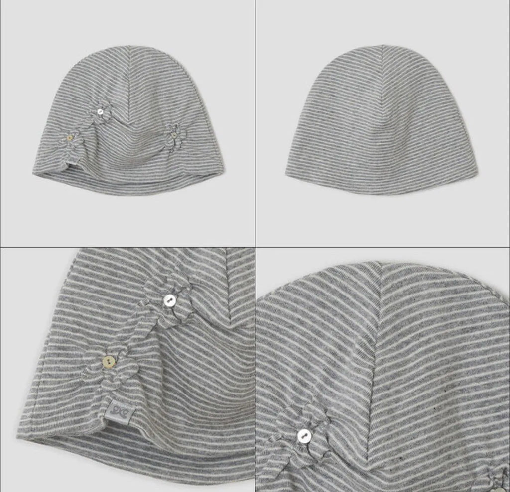 【typeservice】Flower Button Beanie [Gray]