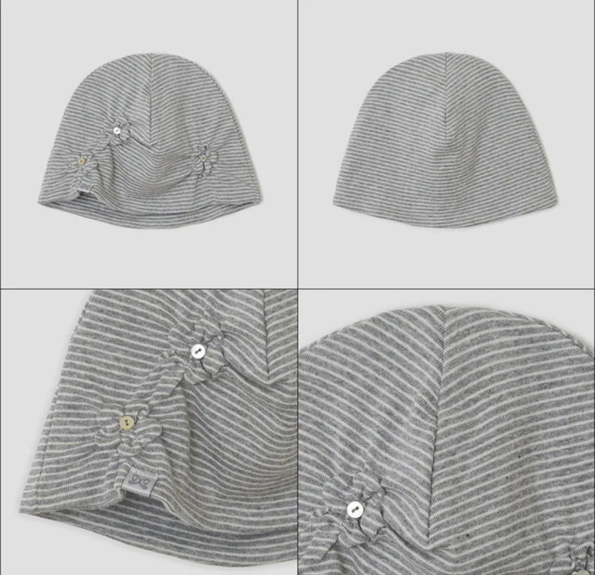 【typeservice】Flower Button Beanie [Gray]